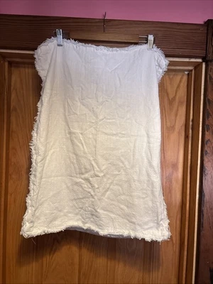 Casaluna White Linen Blend Pillowcase Zip  - Image 1 of 4