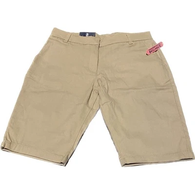IZOD Niñas Talla 14 Bermudas Caqui Elastizadas Pantalones Cortos Aprobados Ropa Escolar Nuevo con Etiquetas Uniforme Foto 1 de 4