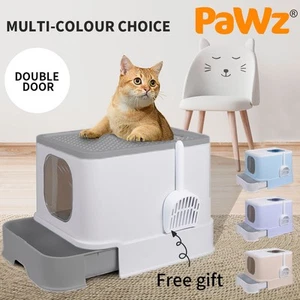 Pawz Cat Litter Box Large Kitty Toilet Fully Enclosed with Tray Ordor Proof - Picture 1 of 60