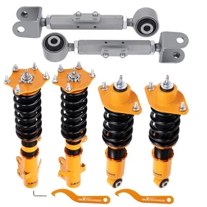24 Step Damper Coilovers Shocks & Rear Rear Camber Arm Kit for HONDA CRV 07-11 - Picture 1 of 11