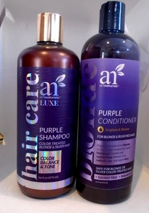 artnaturals Purple Shampoo & Conditioner for color treated/silver hair 16 oz SET - Picture 1 of 2