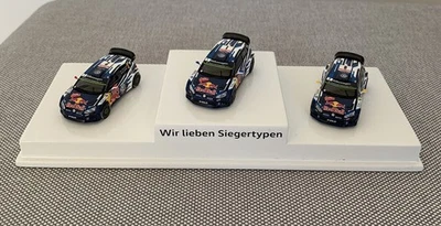 大众 Polo R WRC 2015 蒙特卡罗领奖台 - 1/87 比例 - 大众 Spark 模型车 — 第 1/4 张图片