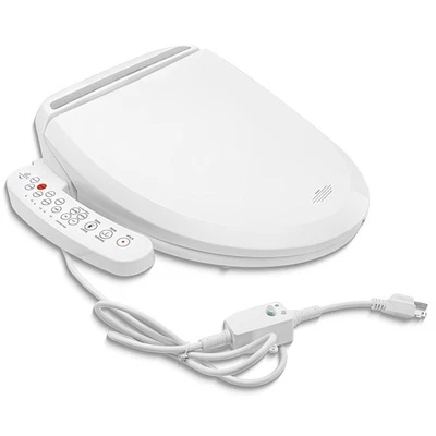 Smart Electric Bidet Toilet Heated Seat Elongated Auto Flush Dry Night Light US - Image 1 of 4