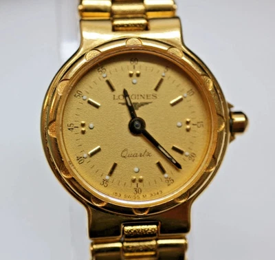 [Near MINT] Vintage LONGINES Conquest 22mm Gold Quartz Women's Watch JAPAN - Image 1 of 4