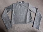 Miss Evie 11-12 Years Black Glittery Long Sleeve Top - Great For Party / Disco