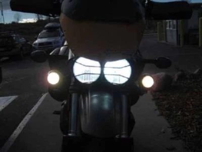 LED Chrome Flood Lights Lamps Kit for Buell Ulysses XB12 - Image 1 of 4