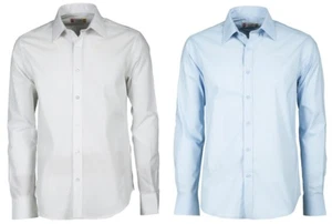 camicia uomo classica cravatta 100% cotone pettinato manica lunga collo classico - Foto 1 di 1