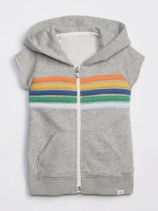 GAP BabyGAP Toddler Kids 5 Sleeveless Striped Jacket Hoody - Picture 1 of 5
