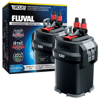 Fluval 107 External Power Filter Includes Media Aquarium Fish Tank Replaces 106 - Image 1 of 4