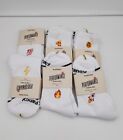 Sock Fancy Unisex Performance Quarter Socks White With Emoji Lot Of 6 New