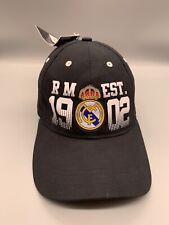 Real Madrid Hat Cap Strap Back Black Futbol Soccer La Liga Adult Mens