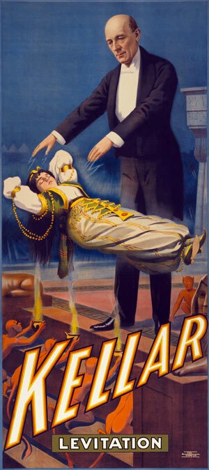 M70 Huge 17"x38" Vintage 1900 Magic Kellar Levitation Magician Poster Re-Print - Image 1 of 1