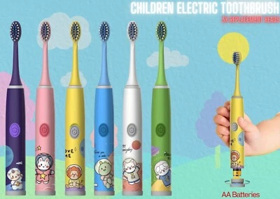 Ultra Sonic Electric Toothbrush With 3X Heads Cartoon Space Series For Kids