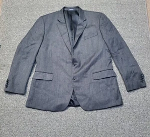 Stafford Signature Sport Coat  Mens 48 Long Merino Wool Gray Blazer Jacket - Picture 1 of 7