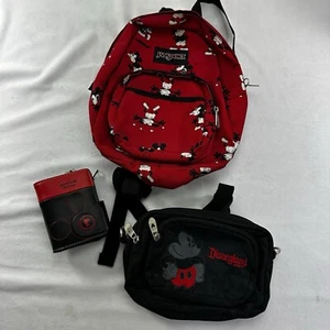 Disney Mickey Mouse Konvolut Mini Rucksack Geldbörse Bauchtasche Crossbody Geschenk Resort - Bild 1 von 13