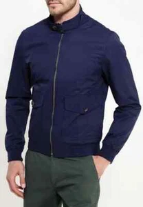 Mango Man Blue Full Zip Water Repellent Bomber Jasper Jacket w/ Pockets Men's XS - Picture 1 of 15