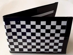Black and White Checkered Bi-Fold Duct Tape Wallet Duck - Picture 1 of 2