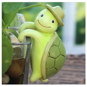 Miniature Turtle Planter Pot Hugger - Resin Hanging Pot Holder Statue for Patio - Picture 1 of 7