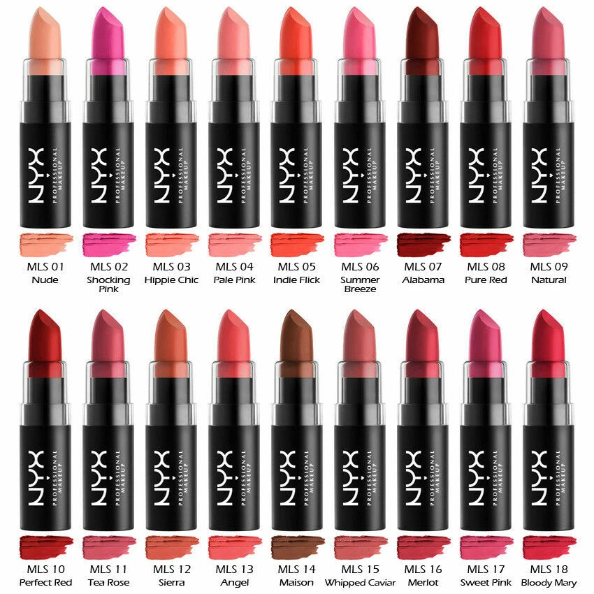 Lápiz labial NYX MATE MAT VELVET tú eliges color nuevo muchos tonos MLS 02-45 Foto 1 de 1