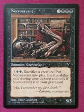 Magic The Gathering VISIONS NECROSAVANT single black card MTG