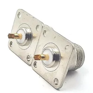 10 pz connettore RF N femmina pannello 4 fori montaggio polarità inversa saldatura - Foto 1 di 8