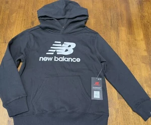 NWT New Balance Teen Boy Youth Long Sleeve Hoodie  Black Small Sz 8 - Picture 1 of 1