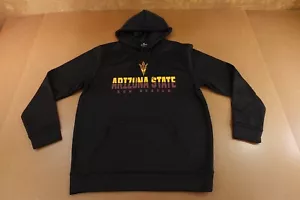Arizona State Sun Devils Colosseum Mens Large Black Fleece Pullover Hoodie NWT - Picture 1 of 10