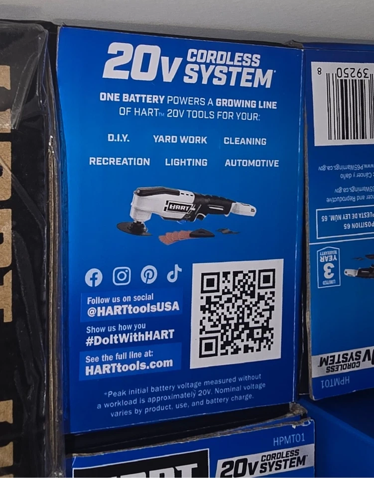 HART - 20-Volt Cordless Oscillating Multi-Tool with Accessories - HPMT01 - Image 1 of 1