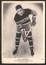 1939-40 BILL MCKENZIE HOCKEY Card OPC V301-1 CHICAGO BLACK HAWKS Card #81 NHL