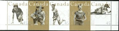Canadá sc#1612a Medallistas de Oro Olímpicos, Bot. Tira de folleto de 5 fr Bk192 como nuevo-nuevo Foto 1 de 2