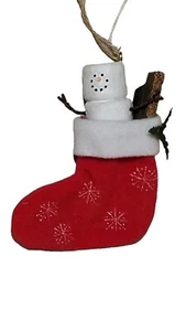 S'mores Christmas Stocking w/ Marshamallow Snowman Christmas Ornament NWT - RARE - Picture 1 of 1