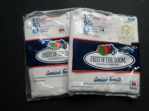Vintage 1989 Fruit of the Loom Boys T Shirts Sz S 2-4 Lot of 6 Crewneck New! - Picture 1 of 8