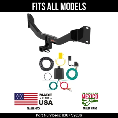 For 14-16 BMW 228i Trailer Hitch + 4Way Wiring Fits All Models Curt Tow Harness - Imagem 1 de 4