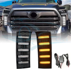 For Toyota Tundra 2022 2023 q LED DRL Daytime Running Lights Lamps Dynamic Turn - Picture 1 of 11