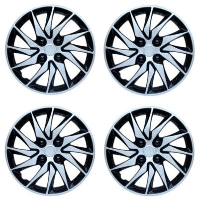 Black & Silver Set (4pcs) for Chevrolet Cruze 2011-2015 15" Hubcaps Wheel Cover - Image 1 of 4