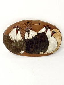 Holly Hooper Huhn Keramik Untersetzer Kochplatte Wandkunst Plakette hängend Vintage - Bild 1 von 12