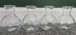 Four Bud Vase Dotty Glass Potion Bottles - Picture 1 of 4