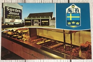Miami Tampa Florida FL Sweden House Smorgasbord Swedish Flag Postcard - Picture 1 of 2