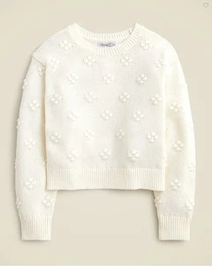J. Crew x Crewcuts Bobble Sweater Girls' Size X-Small in Ivory New With Tags! - Picture 1 of 4