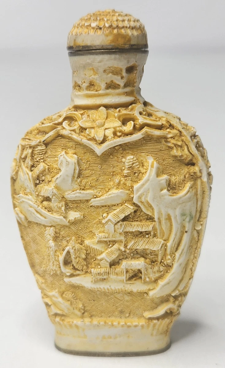 中国 粉彩 人物紋鼻煙壺 八仙過海 乾隆年製銘 送料込み1013 中国 粉彩