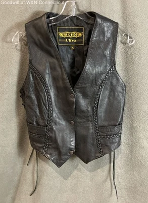 Unik ultra Vest Size Medium Men Regular Brown Biker - Image 1 of 4