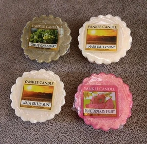 4 Yankee Candle Wax Potpourri Tarts Dragon Fruit Napa Valley Sun Grapevine Oak - Picture 1 of 5