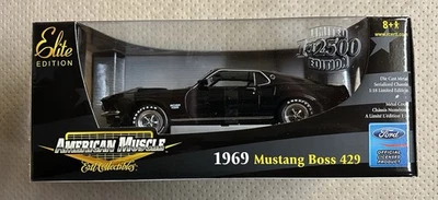 NOVO 1969 Mustang Boss 429 1:18 Diecast Ertl American Muscle Elite 1 de 2500 1970 - Imagem 1 de 4