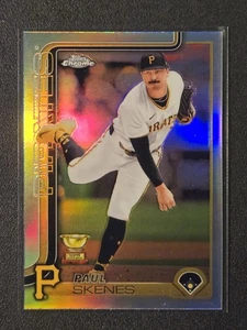 2025 Topps Chrome ⚾ Paul Skenes #300 Refractor Pittsburgh Pirates Rookie Cup - Picture 1 of 3