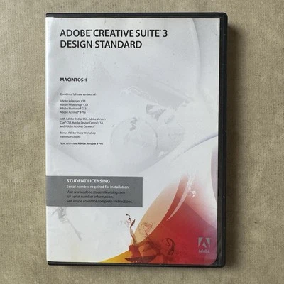 Adobe Creative Suite 3 Design Standard CS3 For Mac Student License W/serial 2008 - Image 1 of 4