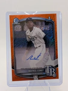 Bowman Chrome Maykel Coret Orange Shimmer Prospect 2025 automático/25 TB Rayos - Imagen 1 de 2