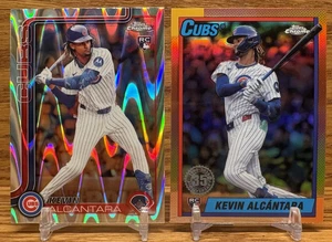 KEVIN ALCANTARA RayWave + 1990 Refractor Rookie LOT | 2025 Topps Chrome CUBS - Picture 1 of 2