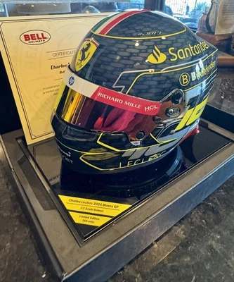 Charles Leclerc Ferrari 2024 Monza Italy Grand Prix Helmet 1:2 limit ed #/500 F1 - Image 1 of 4