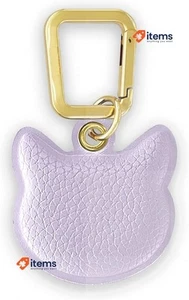 UNTAGS - Breloque Chat - Matière Effet Cuir - Pendentif pour Smartphone - Lilas - Photo 1 sur 4