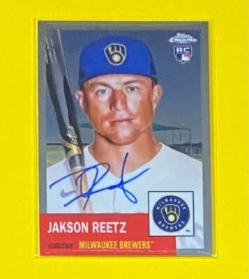 2022 Topps Chrome Platinum Jakson Reetz ROOKIE AUTOGRAPHS Brewers #CPA-JRE RC 🔥 - Image 1 of 2